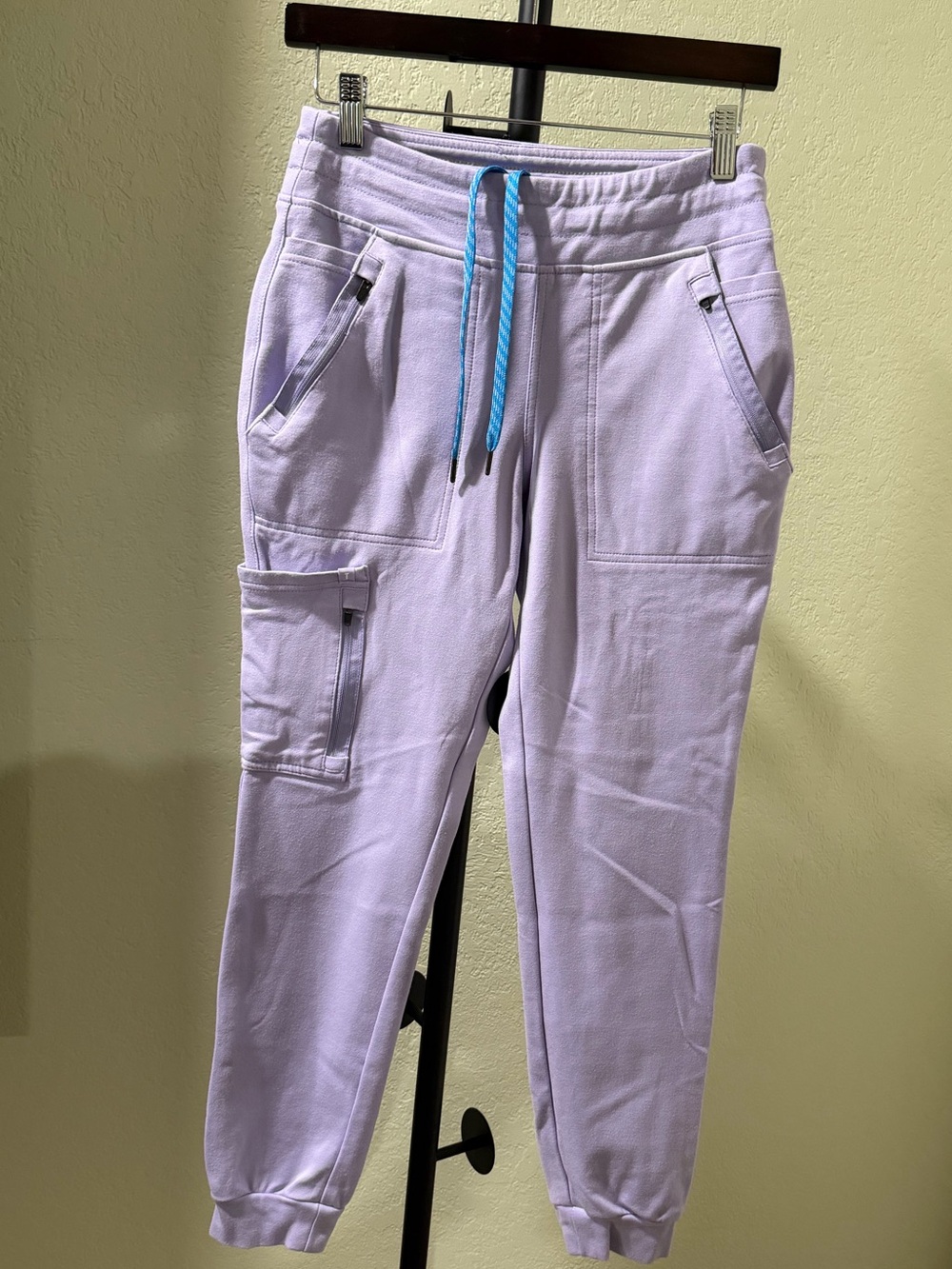 Jaanuu Lilac Cargo Joggers with Blue Drawstring SP